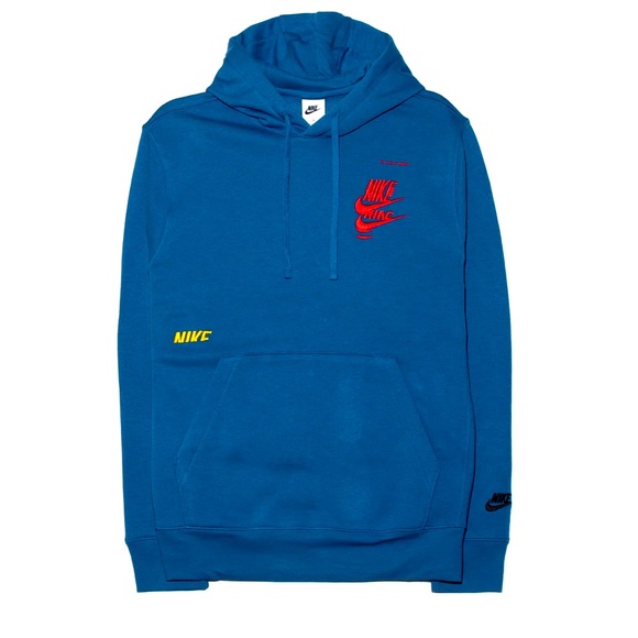 Nike Hoodie Men’s Large Royal‎ Blue NSW Pullover Stitch Streetwear BlokeCore - Picture 1 of 7
